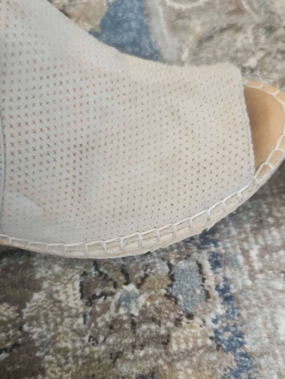 Gentle Souls Women's Neutral Espadrille Wedge Slide Sandals